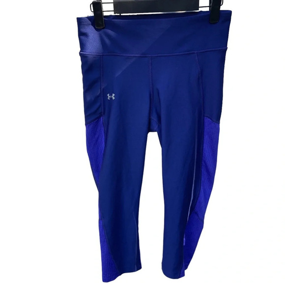 UNDER ARMOUR WOMENS CROPPED LEGGINGS - Picture 1 of 3